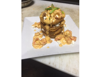 fried green tomato stack